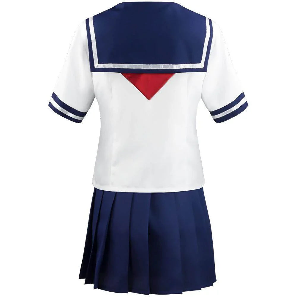 Game Yandere Simulator Cosplay Costume Uniform JK School Uniform Outfit Sailor Suit T-shirt Skirt for Women - Azufun