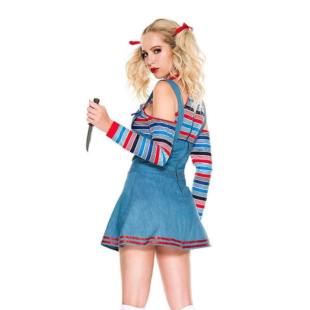 Good Guys Doll Chucky Cosplay Costume Halloween Outfits Party Carnival Suit - Azufun