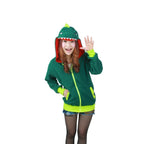 BuyGreen Dinosaur Long Sleeve Cartoon Kigurumi Fleece Hoodie Coat Jacket Now Cheaper With 3 - 5 Days Ship - PajamasBuy