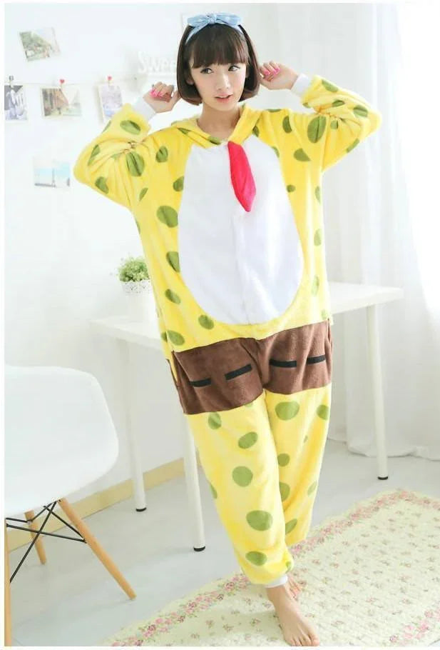 JP Anime Sponge Bob Kigurumi Onesie Pajamas Costume - Pajamasbuy