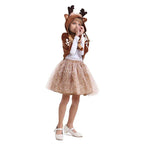 Christmas Costume Elk Cloak Dress Girl Cosplay