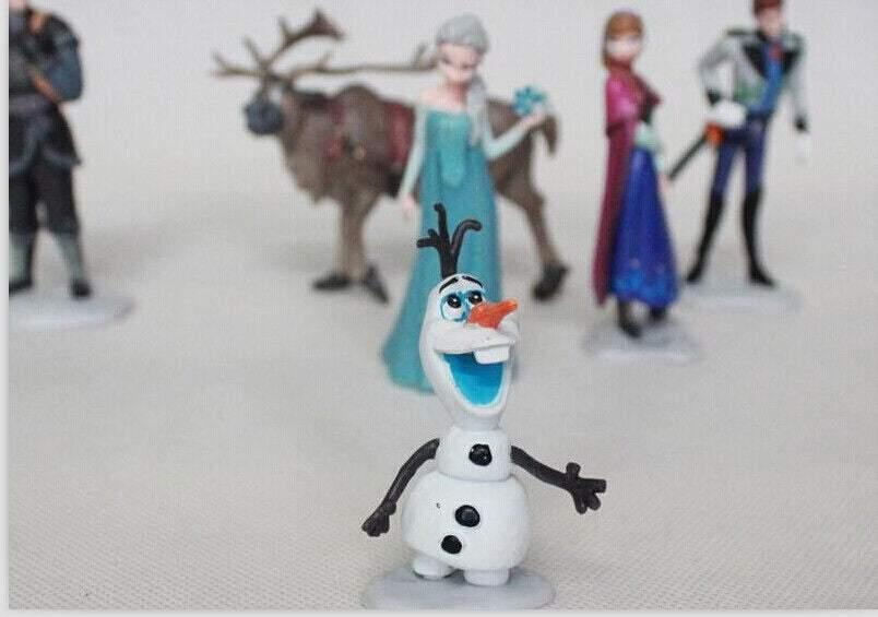 New Frozen Elsa Anna Olaf Playset 6 Figure Cake Topper Toy Doll Set