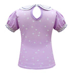 Spirit Costumes Sets Purple Puff Sleeve Trousers Two Piece Suits for Girls