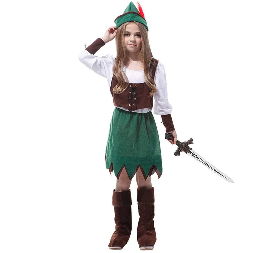 Classics -Peter Pan Child kids cosplay Costume  Halloween Dress