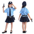 Police Officer Uniform Cool Halloween Cosplay Costume Set for Girls
