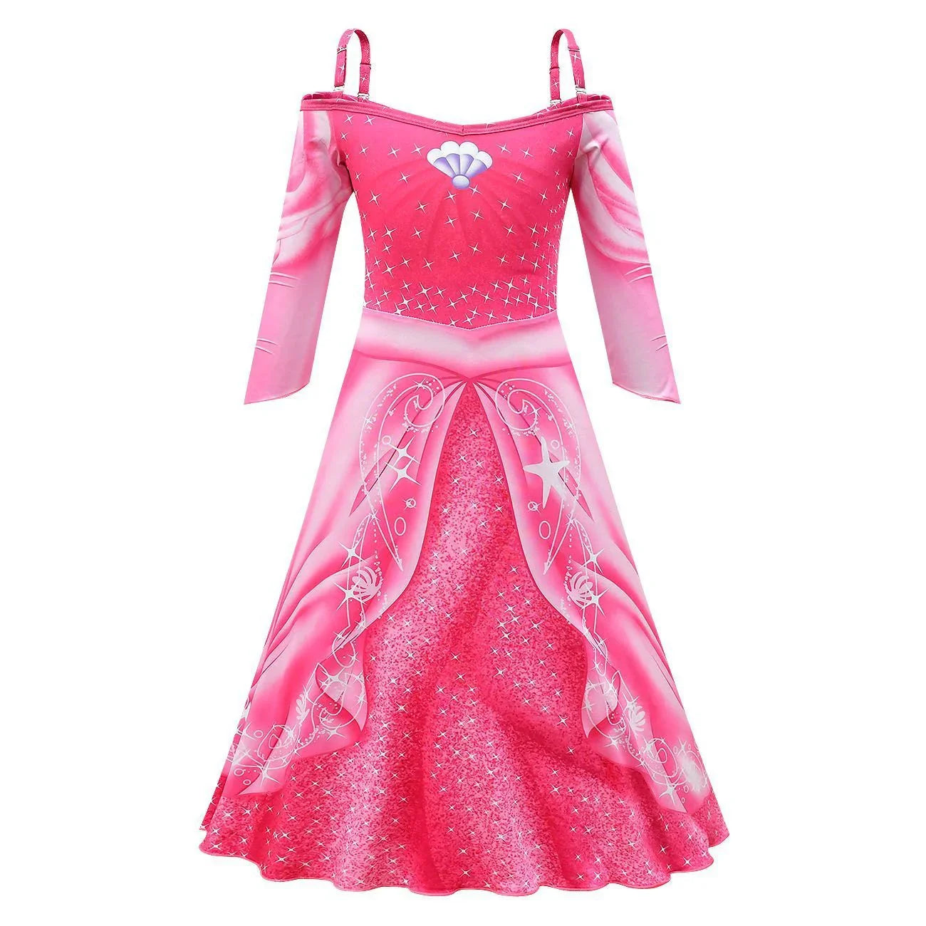 The Little Mermaid Ariel Cosplay Costume Little Girl  Princess Dress Halloween Outfit