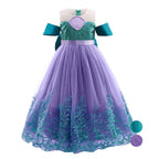 Girls Mermaid Princess Dresses Lace Tutu Costume for Kids