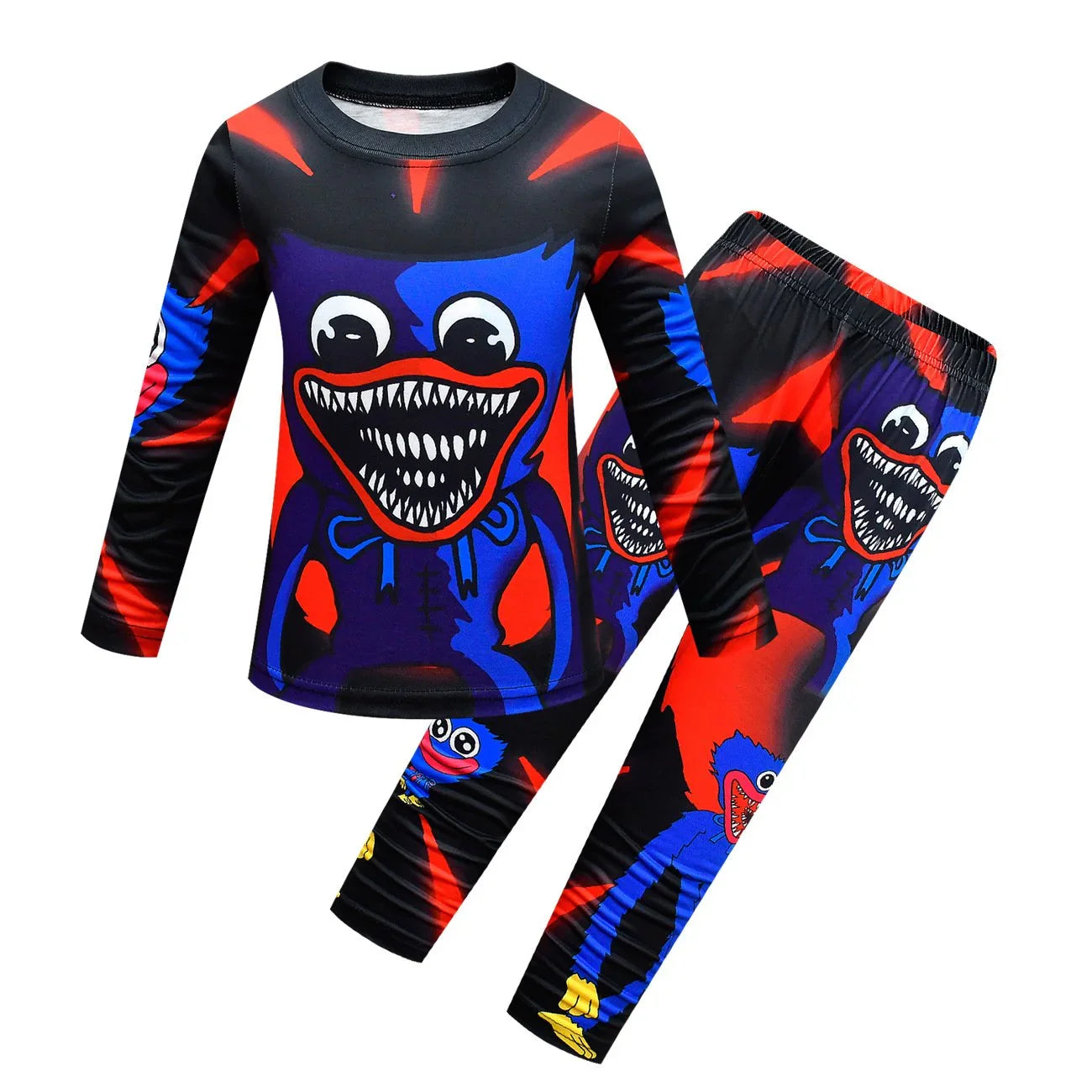 Poppy Playtime Cartoon Long Sleeve Pants Sets for Big Kids