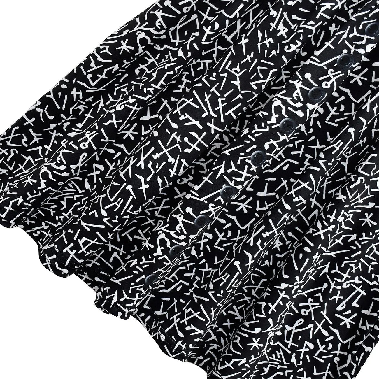 Wednesday Costume The Addams Family Cosplay Lapel Print Dress For Kids - Azufun