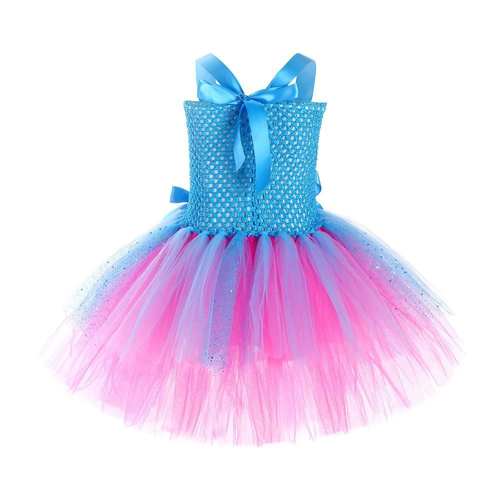 Magic Hair Anime Costume Fairy Princess Stage Role Play Dress Wig Halloween Birthday Party for Girls