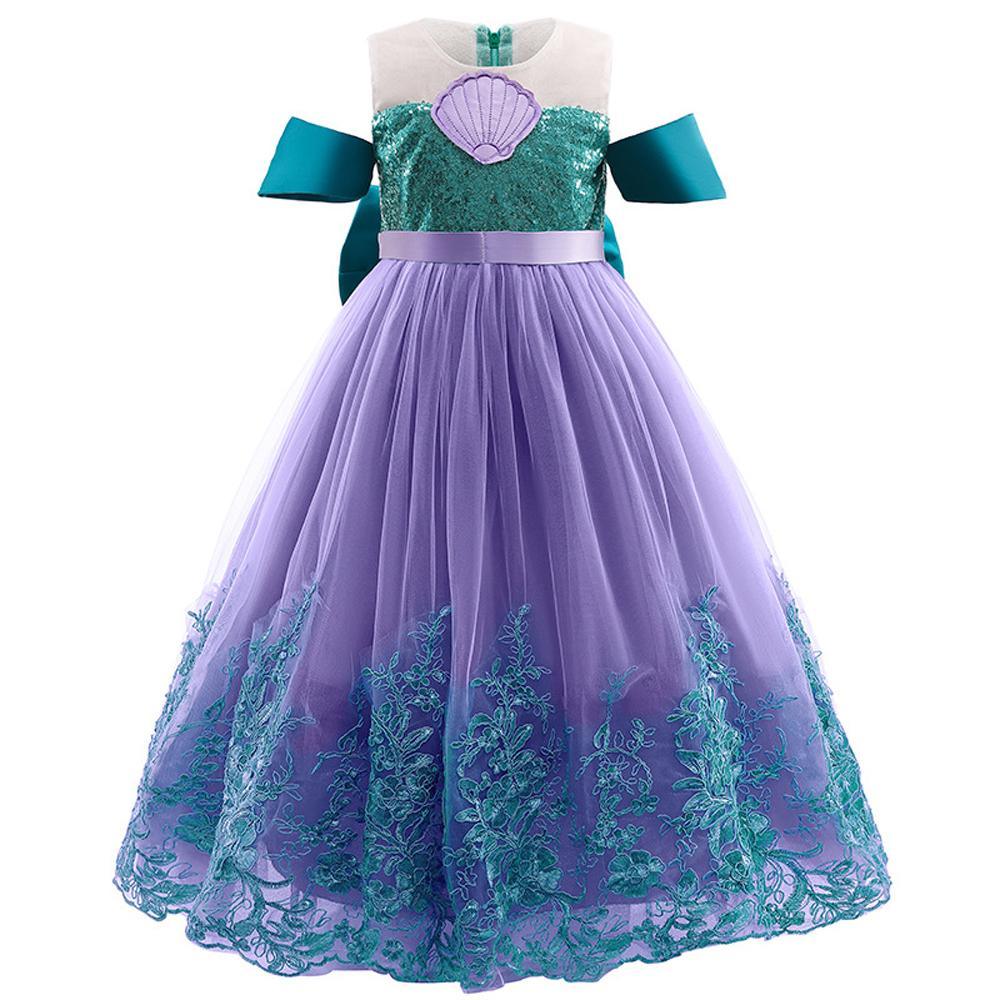 Girls Mermaid Princess Dresses Lace Tutu Costume for Kids