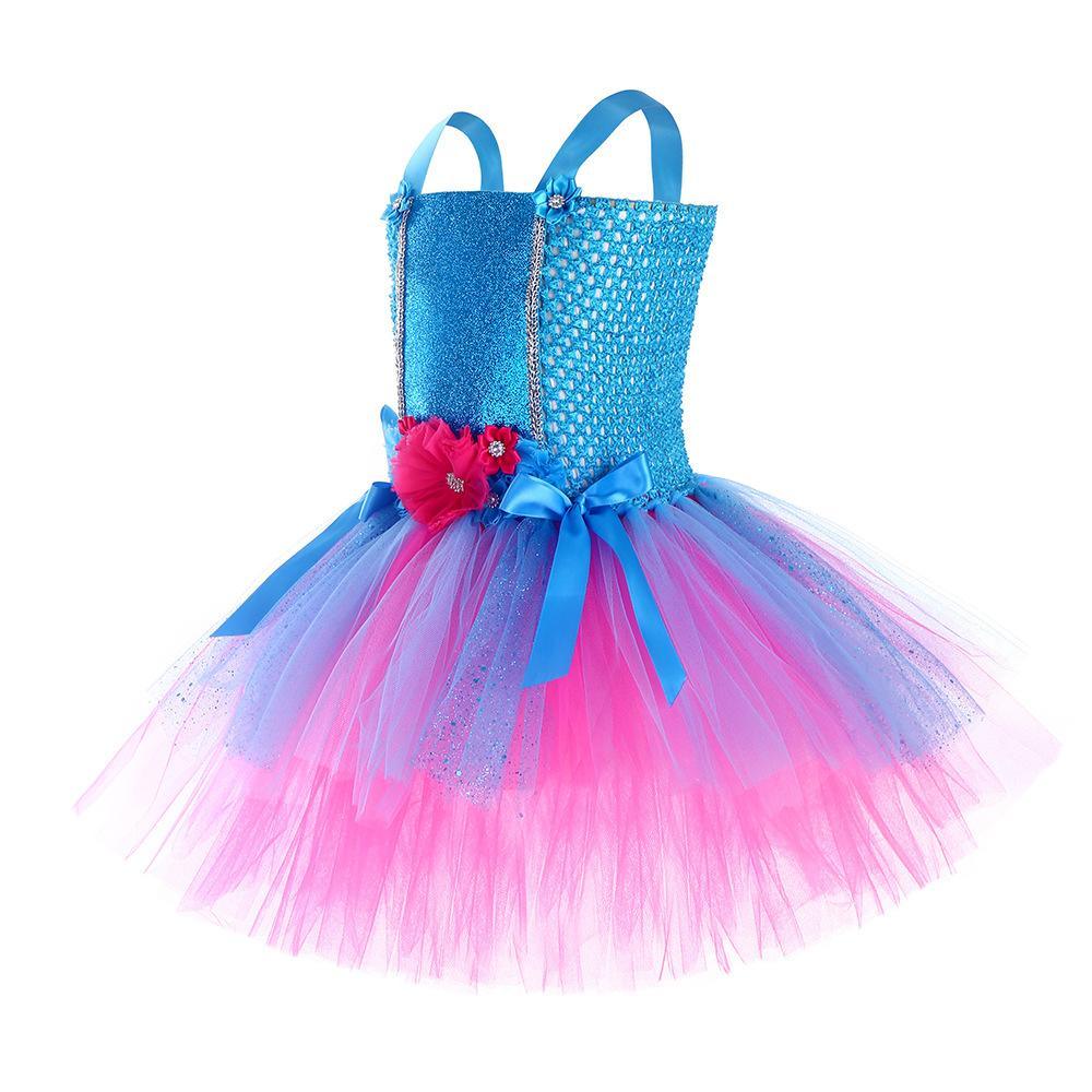 Magic Hair Anime Costume Fairy Princess Stage Role Play Dress Wig Halloween Birthday Party for Girls