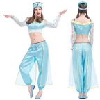 Aladdin Magic Lamp Jasmine Adult Princess Costume Cosplay Fancy Dress - Azufun