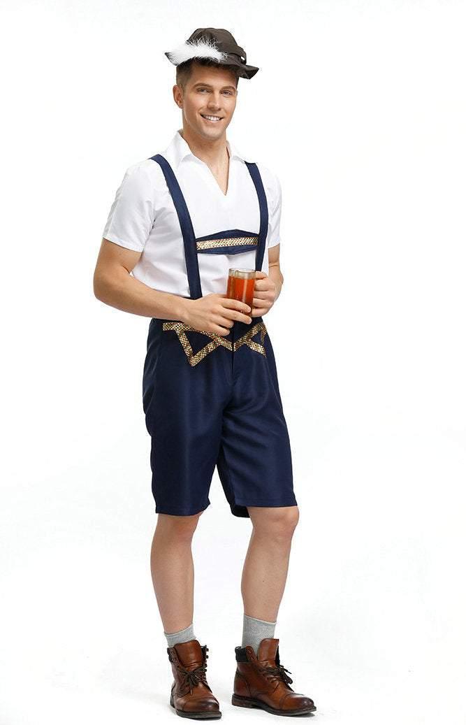 German Oktoberfest Outfit Straps Outfits Halloween Waiter Cosplay Costume - Azufun
