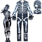 Halloween Skull Cosplay Costume Zentai Bodysuit for Kids