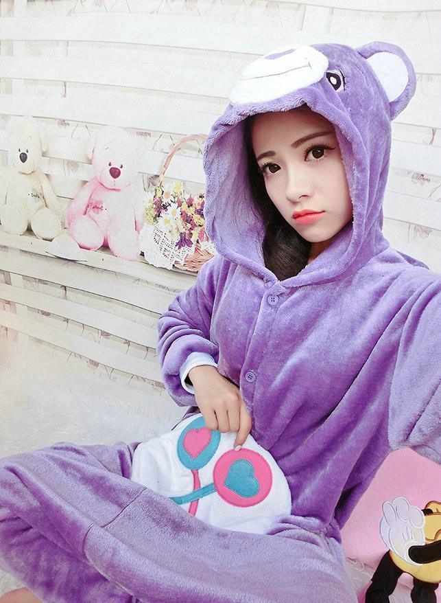 Care Bear Kigurumi Pajamas Hoodie Costume Animal Flannel Onesies