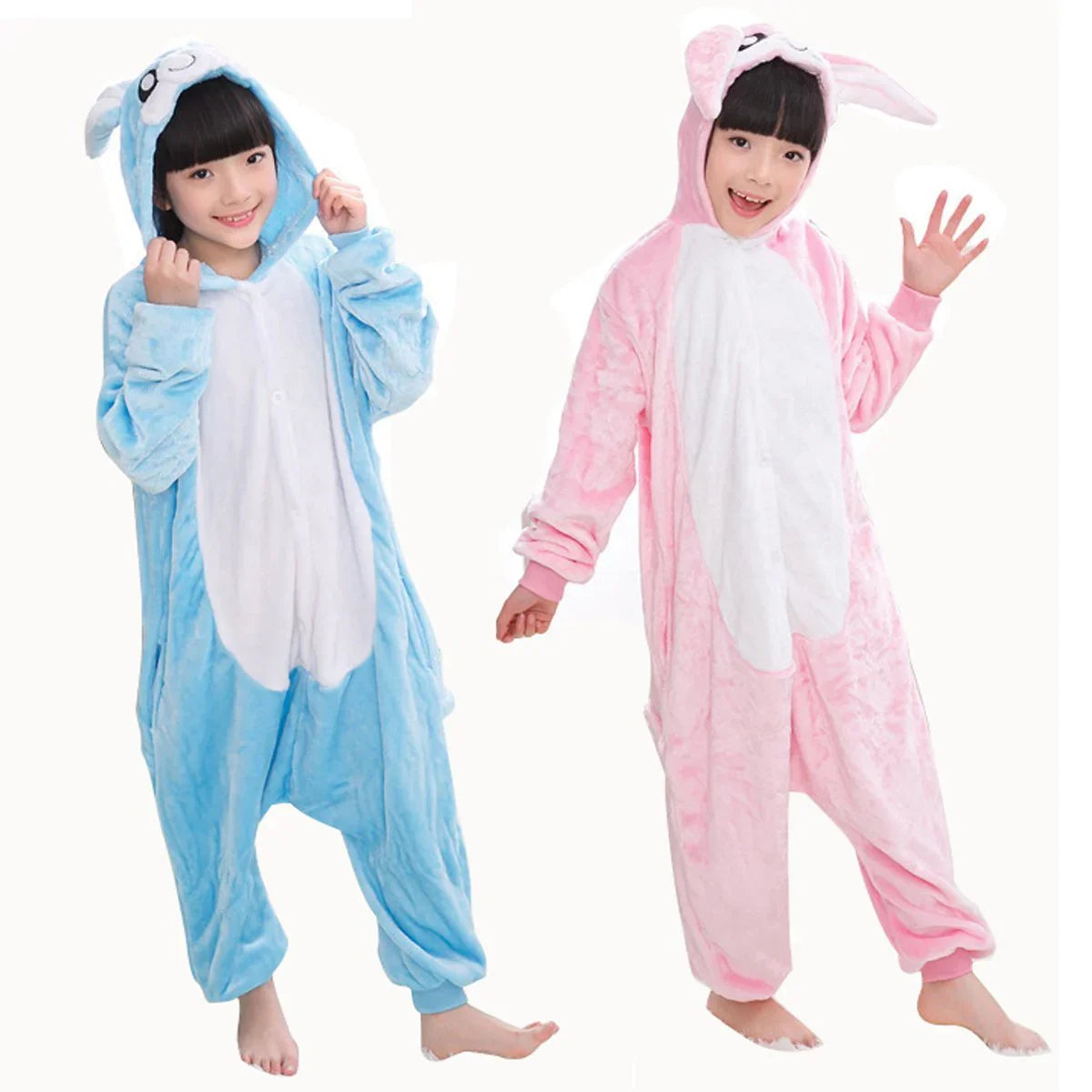 New Soft Rabbit Hooded Kigurumi Onesies Pajamas For Kids
