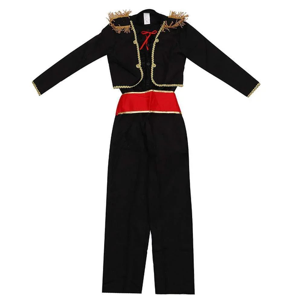 Spanish Mariachi Costume Cosplay Matador Flamenco Halloween Party Dance Exotic Outfit Dress Up for Kids
