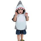 Halloween Fancy Party Shark Hooded Animal Cosplay Costume for Kids - Azufun