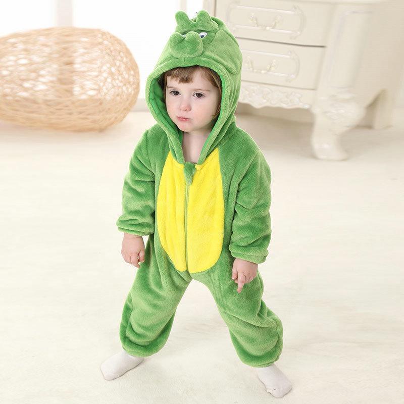 Green Dinosaur Baby Infant Toddler Animal Onesie Costume - Azufun