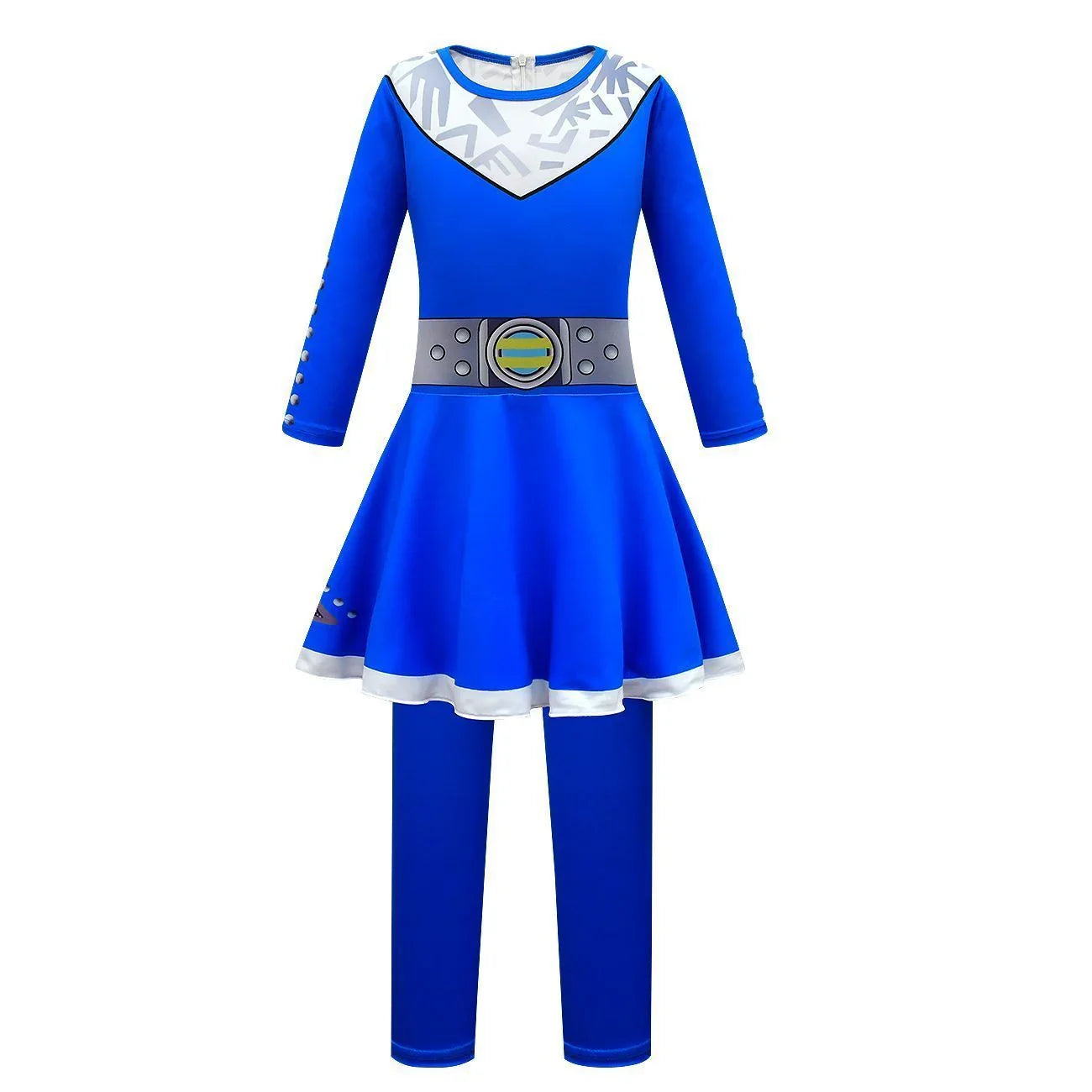 Zombies 3 Blue Cosplay dress Jumpsuit Costume Bodysuit Outfits for kids - Azufun
