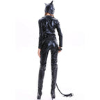Catwoman Costumes Leather Jumpsuit Halloween - Azufun