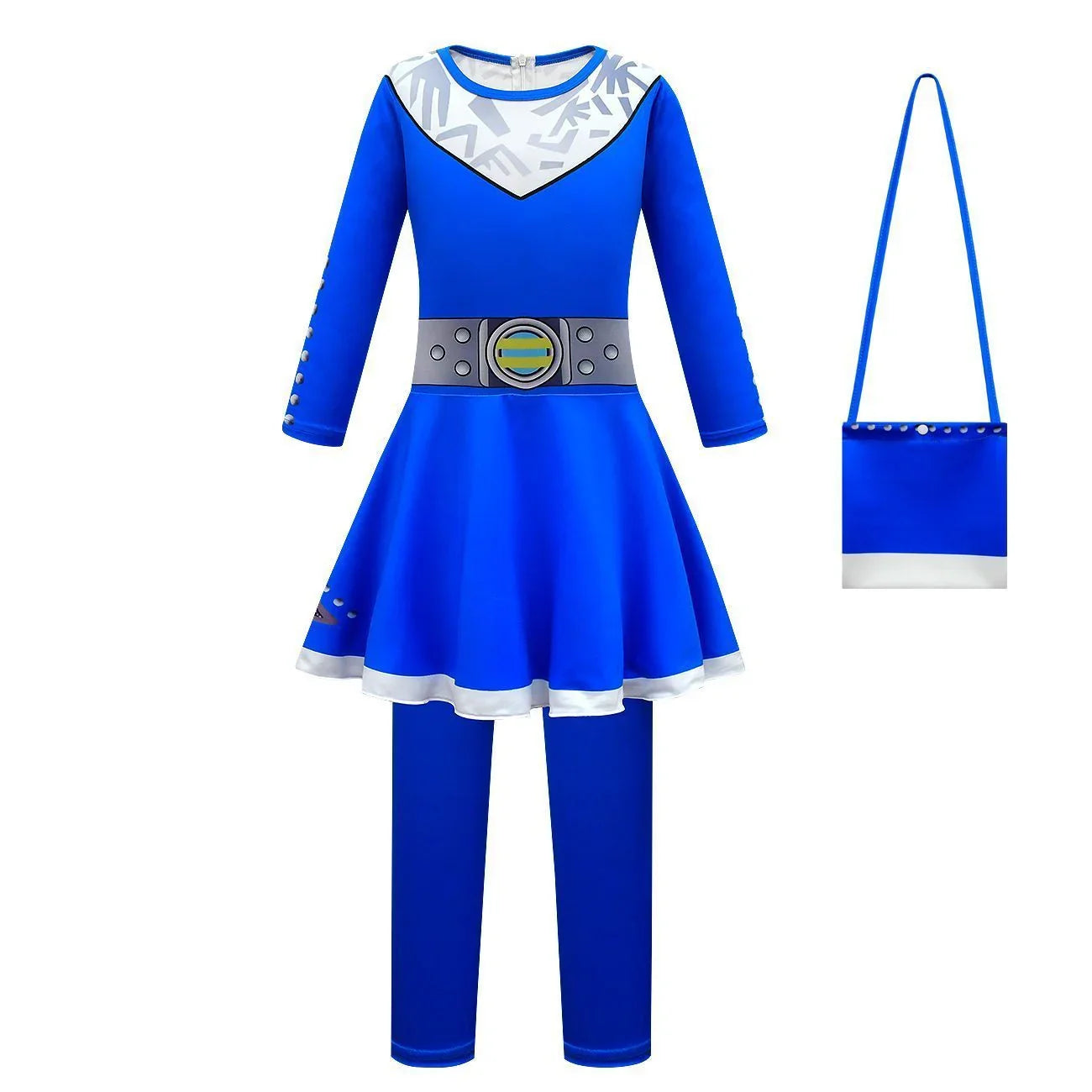 Zombies 3 Blue Cosplay dress Jumpsuit Costume Bodysuit Outfits for kids - Azufun