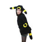Pocket Monster Pokemon Umbreon Eevee Yellow Black Kigurumi Hoodie Coat - Azufun