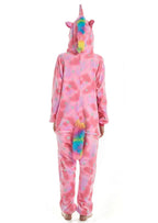 Unisex Adult Cartoon Unicorn Kigurumi Onesie Costume Pajamas - Azufun