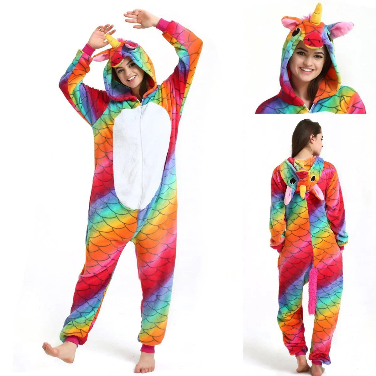 Adult Animal Mermaid Unicorn Onesie Kigurumi Onesies Pajamas - Azufun
