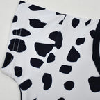 Cruella Costume Cosplay Dress Up Halloween Outfits Role Play Spotted Dot Ruffle Dresses for Girls