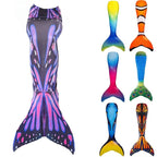 Mermaid Tails Swimming Skirt Swimwear Kid and Adult Sizes - Azufun