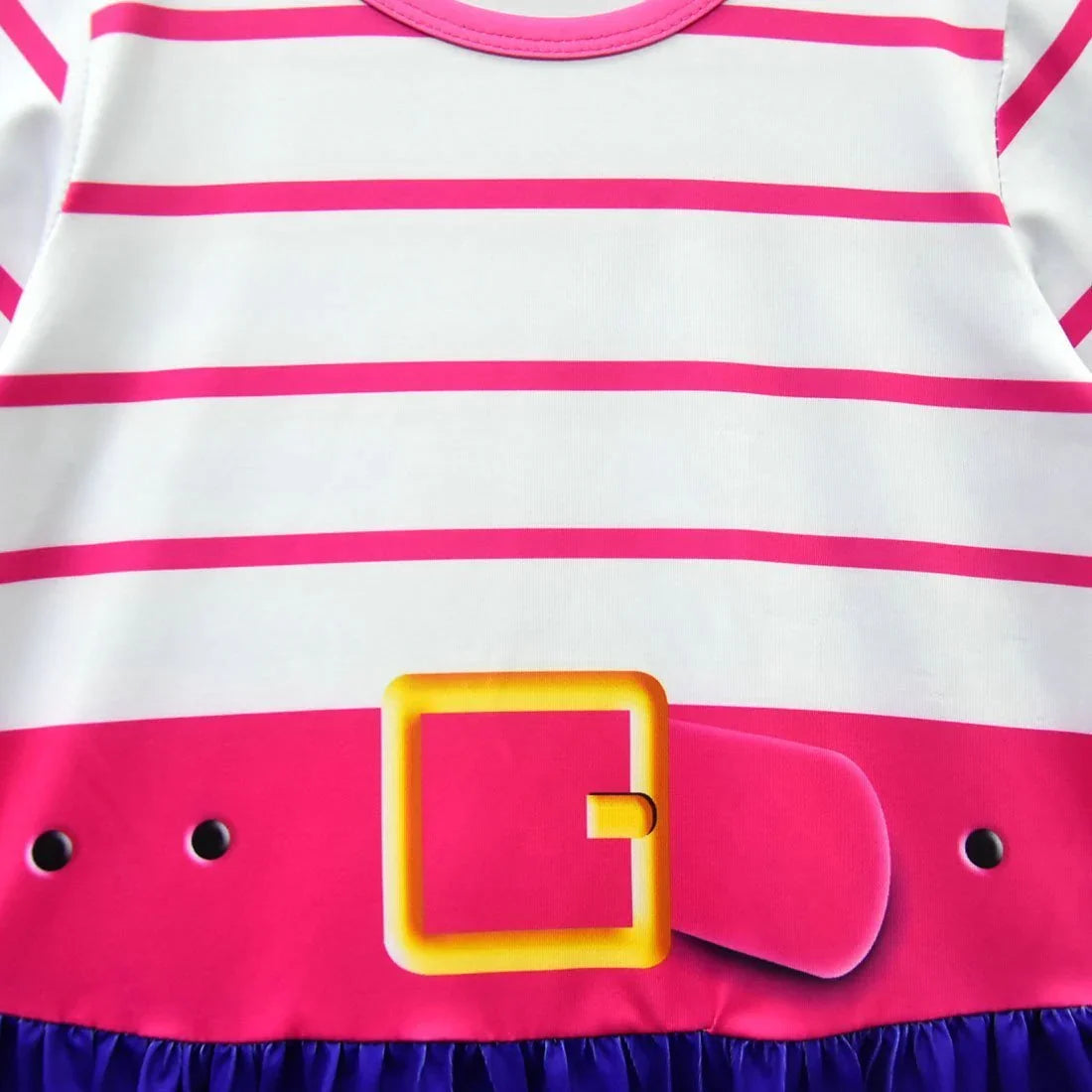 Fancy Nancy Cosplay Striped Long Sleeve Dress for Kids - Azufun