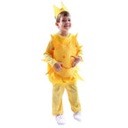 Kids Sun Cosplay Costume Funny Yellow Jumpsuit  Halloween Party Romper for Child