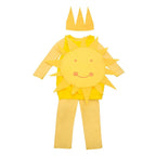 Kids Sun Cosplay Costume Funny Yellow Jumpsuit  Halloween Party Romper for Child