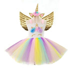 Mesh Handwork with Headgear Unicorn Party Tutu Dress for Girl - Azufun