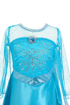 Frozen Elsa Cosplay Party Show Long sleeve Princess Dress for Girl - Azufun