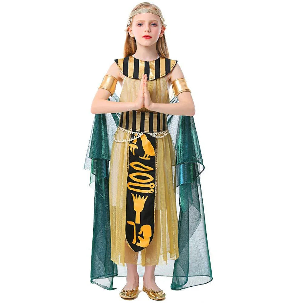 egyptian pharaoh Cosplay Stage drama performance dance Halloween Costumes for kids - Azufun