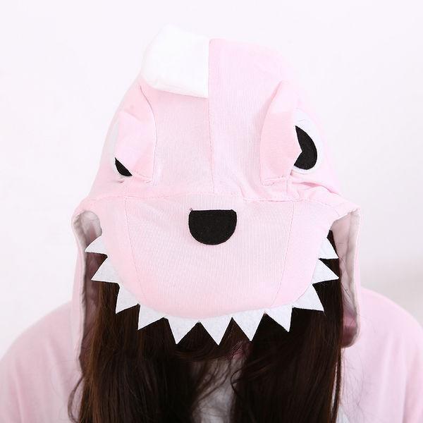 Pink Dinosaur Pajamas Animal Onesie Kigurumi Short Sleeve - Azufun