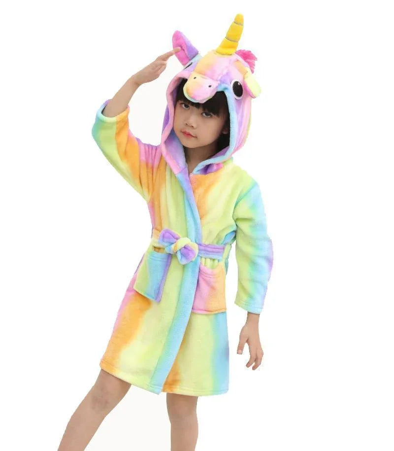 Animal Unicorn Hooded Kigurumi Onesies Pajamas robe - Azufun