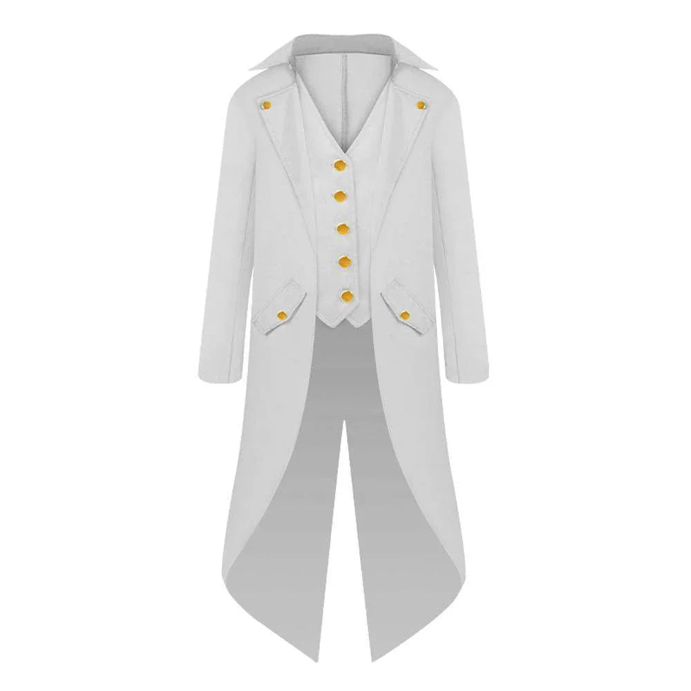 Vampire Gothic Jackets Vintage Halloween Costumes Medieval Steampunk Tailcoat Coat for kids - Azufun