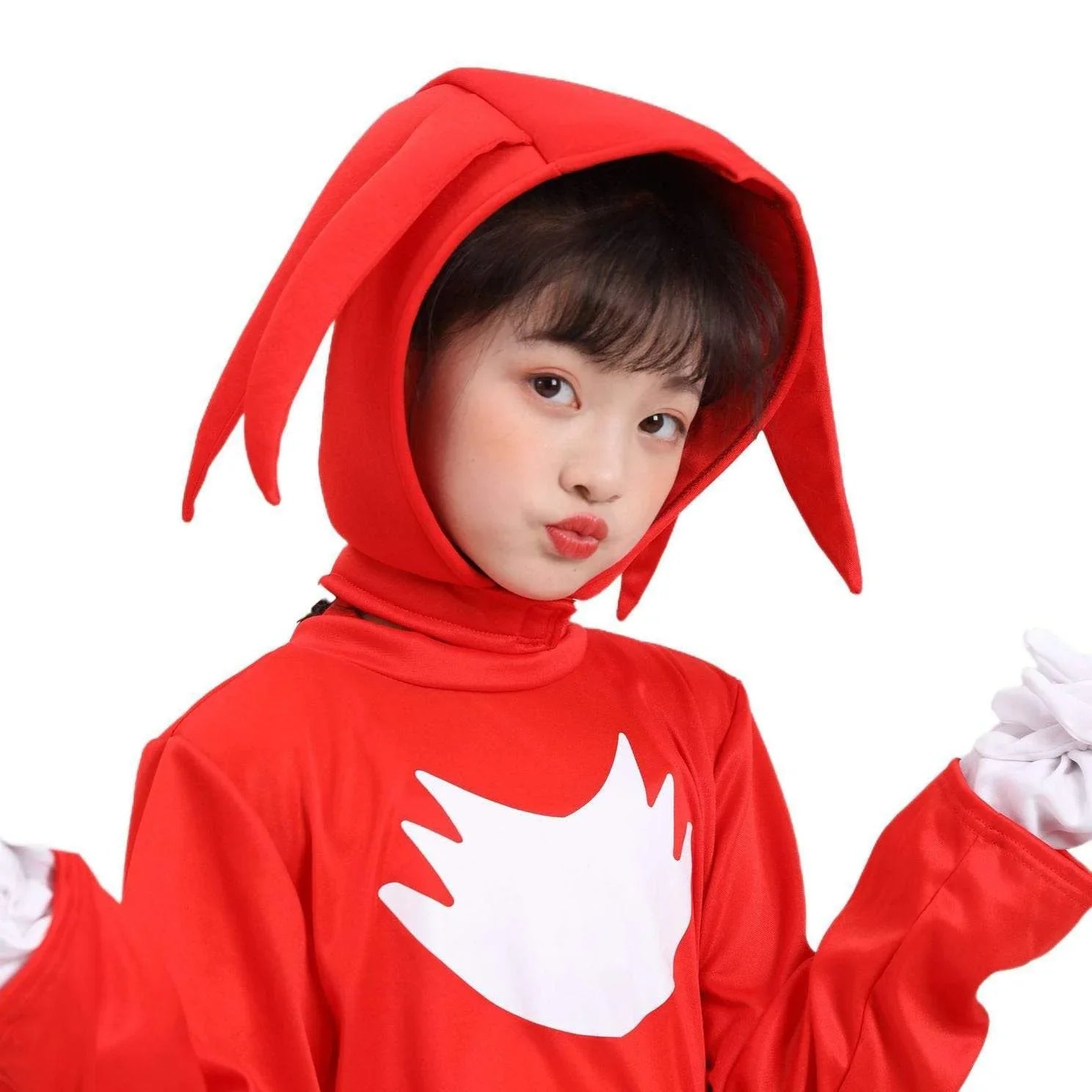 Knuckles Sonic Cosplay Costume Hedgehog Cartoon Bodysuit Jumpsuit For Kids