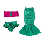 Little Mermaid Tail Children Kids Swimsuit Beach Swimwear Costume - Azufun