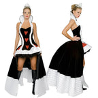 Poker Queen of Hearts Fancy Dress Cosplay Costume Queen Dress Cosplay Costume