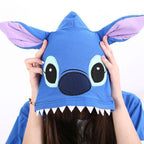 Blue Stitch Pajamas Animal Onesie Hoodie Kigurumi Costume - Azufun
