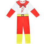 Kids Ryan's World Red Titan Jumpsuit Cosplay Costume Jumpsuit and cloak for Children - Azufun