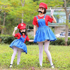 Plumber uniform cosplay costumes dress for mom and me - Azufun