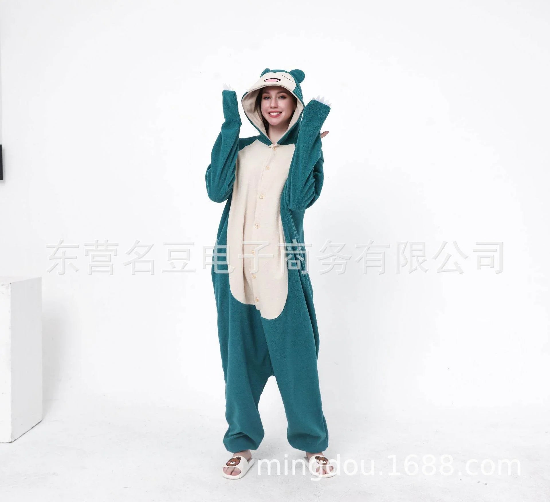 Smiling Snorlax onesie kigurumi pajamas for Adult - Azufun