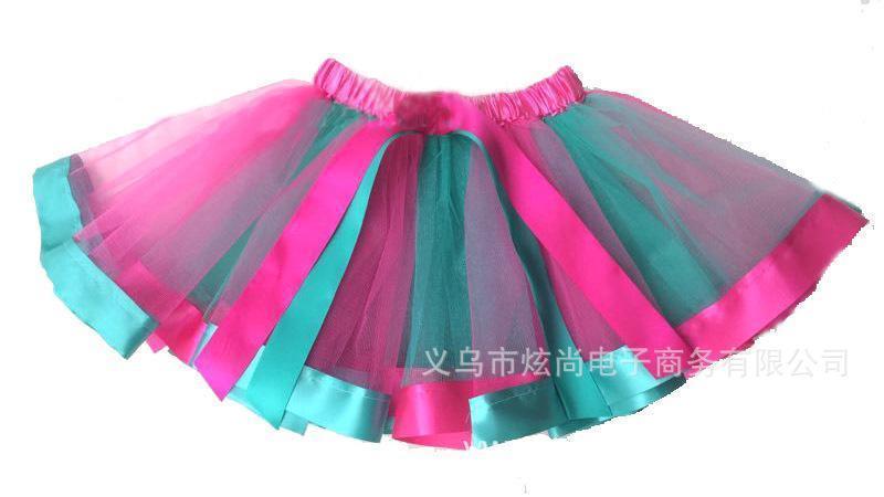 Girls Unicorn Rainbow Tutu Skirt Colorful Skirt Dress Ballet Tiered - Azufun