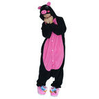 Adult Black Pig Animal Kigurumi Pajamas Hoodie Costume - Azufun